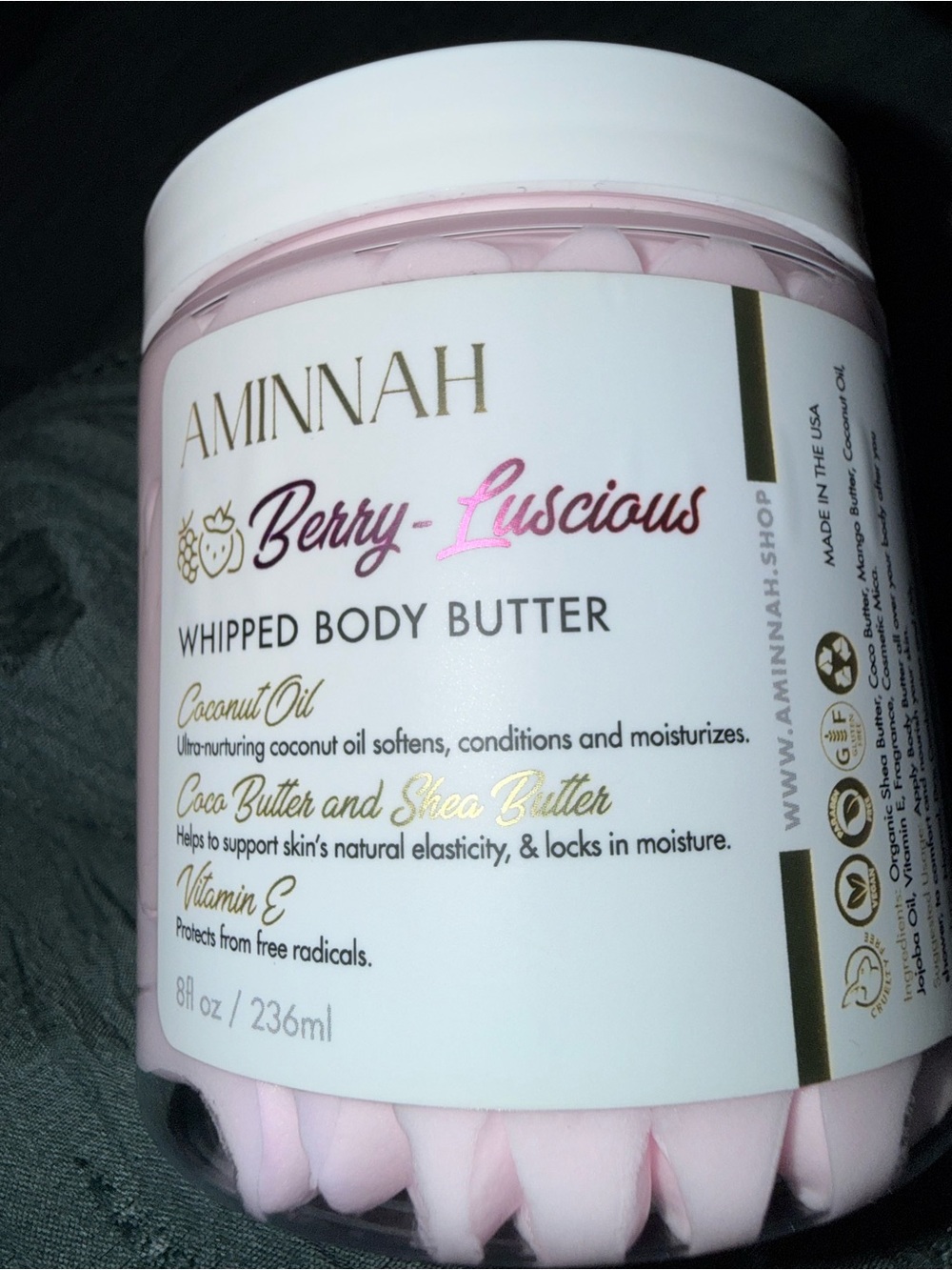 Aminnah Berry-Luscious Whipped Body Butter